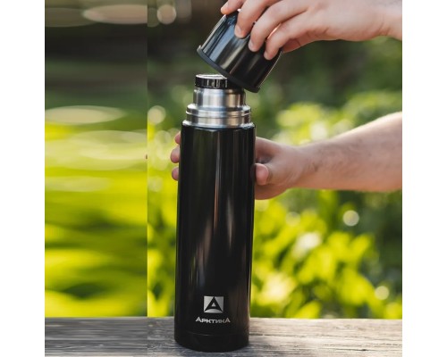 Термос Арктика 102-1000 бытовой 1000мл, чёрный оникс глянцевый