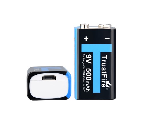 Аккумулятор TrustFire Lithium-ion 9V 500mAh Rechargeable Lithium-ion battery 9V 500mAh with USB charge Port Астана