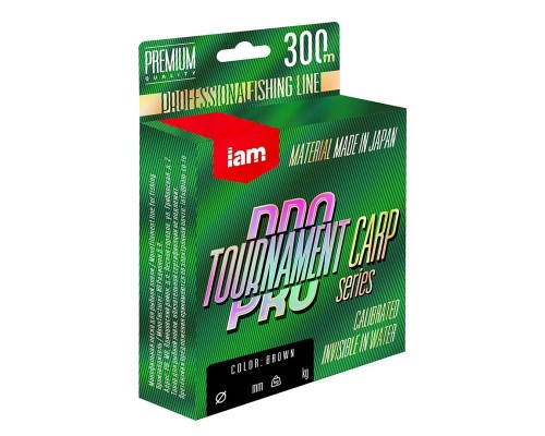 Монофильная леска TOURNAMENT PRO CARP 300m (brown) d0.405