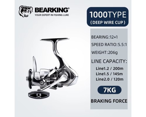 Катушка спиннинговая BearKing LT1000 Катушка спиннинговая BearKing LT1000