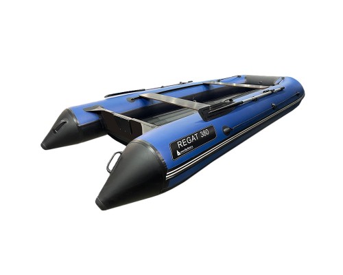 Лодка BIG BOAT РЕГАТ 380 НДНД Серо-Синяя