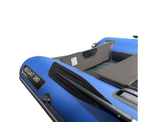 Лодка BIG BOAT РЕГАТ 380 НДНД Серо-Синяя