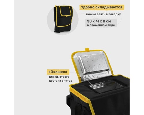 Сумка-холодильник, классическая, тм "Арктика", 20 л, арт.3000-20, черная