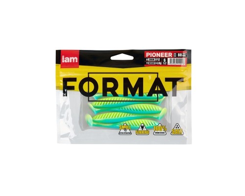 Силиконовая приманка FORMAT PIONEER  88mm (6шт.) цвет F12