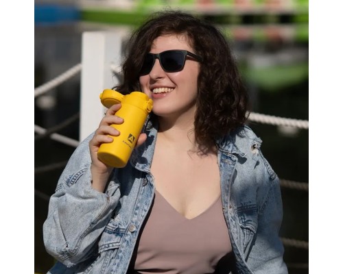 Термос питьевой  вакуумный, бытовой, тм "Арктика", 350 мл, арт. 705-350 текстурный желтый