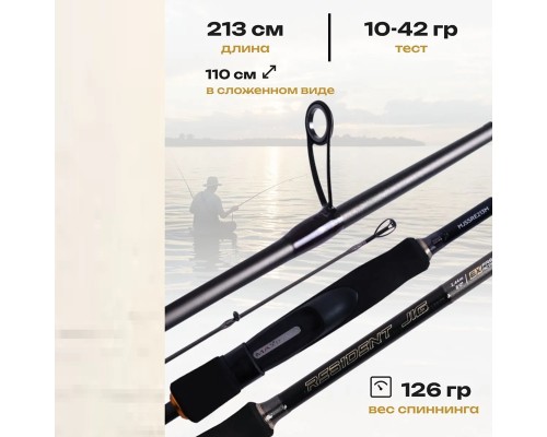 Удилище спин. Maximus RESIDENT JIG 213MH 2,13m 10-42g