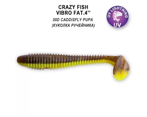 Силиконовая приманка CF Vibro fat 4" 15-100-30d-6 (уп. 4шт)