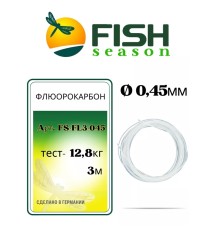 Поводковый материал FS флюорокарбон 0,45мм 12,8кг 3м FL-045