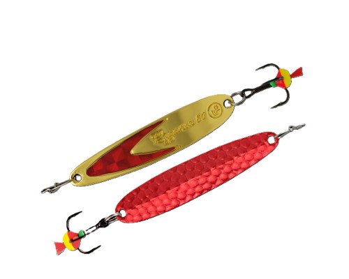 Блесна вертикальная ECOPRO Судачья красн.флекс, 70мм, 15г, RB/GRF