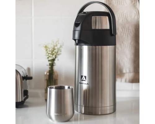 Термос вакуумный, бытовой,  с пневмонасосом тм "Арктика", 3000 мл, арт. 501-3000