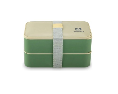 Ланчбокс тм "Арктика", 1200 МЛ, арт. 032-1200, зеленый/бежевый