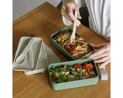 Ланчбокс тм "Арктика", 1200 МЛ, арт. 032-1200, зеленый/бежевый