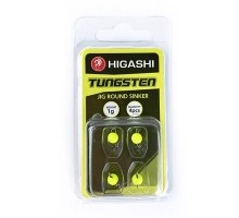 Чебурашка Разборный Вольфрам HIGASHI  Jig Tungsten sinker R Fluo Yellow 1гр (уп 4шт)