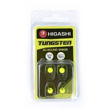 Чебурашка Разборный Вольфрам HIGASHI  Jig Tungsten sinker R Fluo Yellow 1гр (уп 4шт)