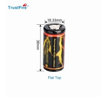 Аккумулятор TrustFire 18350 3.7V 1200mAh rechargeabe battery with PCB