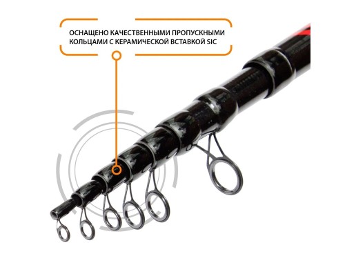 Удилище Aqua TeleFeeder 3,9м до 120гр.