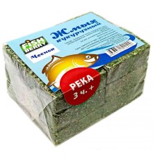 Жмых кукурузный Макуха FISHBERRY Чеснок 12шт Река 3 часа+