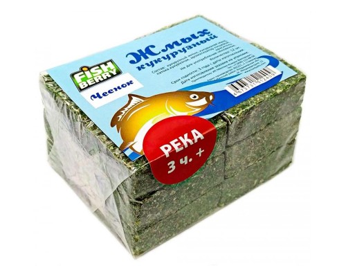 Жмых кукурузный Макуха FISHBERRY Чеснок 12шт Река 3 часа+ Астана