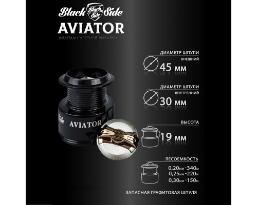 Катушка безынерционная Black Side Aviator 2500FD (7+1 подш.)