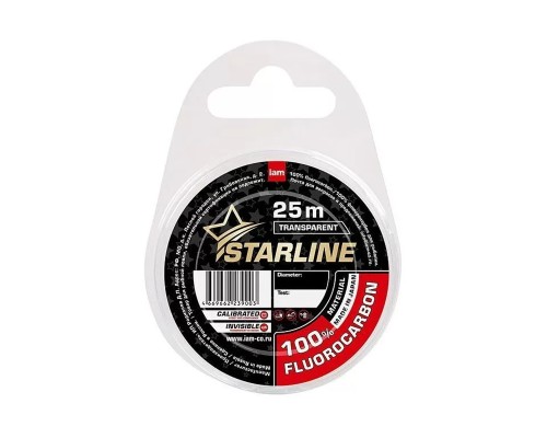 Флюорокарбон STARLINE 100% FLUOROCARBON  25m (transparent) d0.12