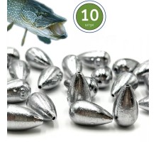Грузило Капля Скользящая 14гр (10шт)