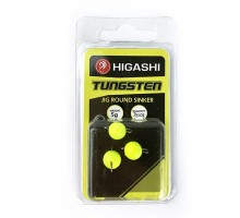 Чебурашка Разборный Вольфрам HIGASHI  Jig Tungsten sinker R Fluo Yellow 5гр (уп 3шт)