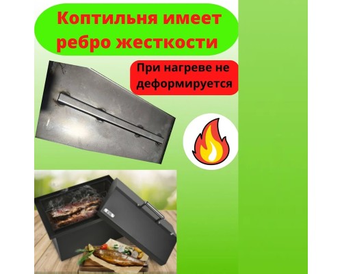 Коптильня двухъярусная 500х250х250 (2.0мм) окрашенная в коробке Т