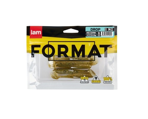Силиконовая приманка FORMAT DROP  74mm (6шт.) цвет F04
