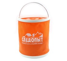 Ведро складное "СЛЕДОПЫТ", 9 л, оранж., без чехла