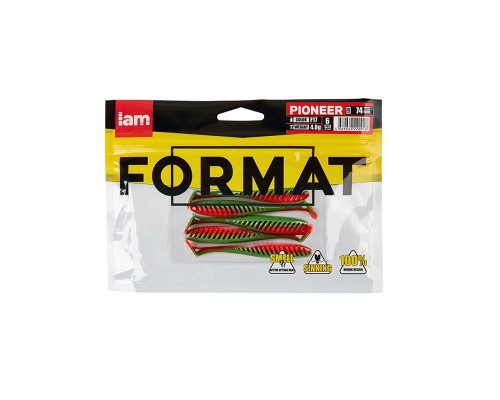 Силиконовая приманка FORMAT PIONEER  74mm (6шт.) цвет F17