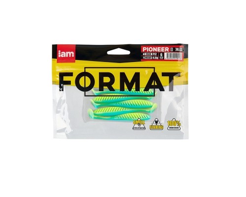 Силиконовая приманка FORMAT PIONEER  74mm (6шт.) цвет F12
