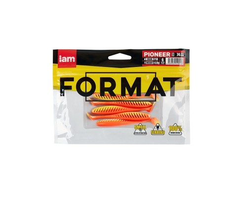 Силиконовая приманка FORMAT PIONEER  74mm (6шт.) цвет F10