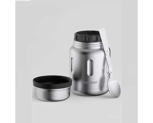 Термос для еды, вакуумный, бытовой, тм "bobber". Объем 0.47 литра. Артикул Jerrycan-470 Matte