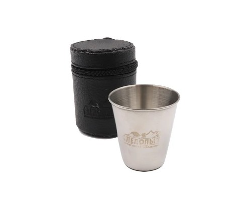 Рюмка-стопка «СЛЕДОПЫТ» 60 мл, в кожаной тубе (4 шт.)