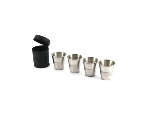 Рюмка-стопка «СЛЕДОПЫТ» 60 мл, в кожаной тубе (4 шт.)