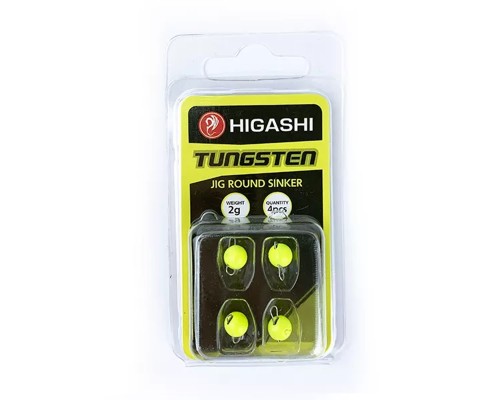 Чебурашка Разборный Вольфрам HIGASHI  Jig Tungsten sinker R Fluo Yellow 2гр (уп 4шт) Астана