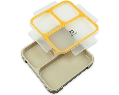 Ланчбокс тм "Арктика", 800 МЛ, арт. 033-800, черный/желтый