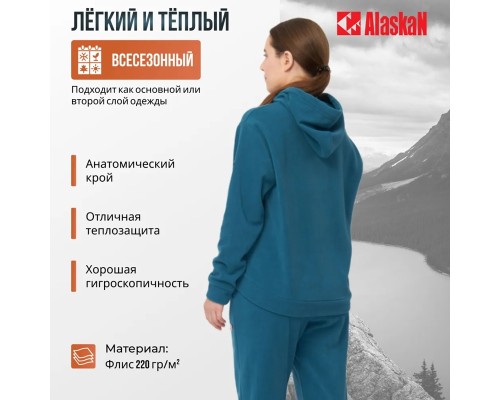 Костюм флисовый женский Alaskan Foxy бирюзовый L