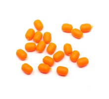 Бусина фидерная Namazu Soft Beads, PVC, овальная, d-4,7мм L-6,2мм цв. фц. оранж. 20шт