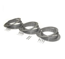 Комплект 3х фланцев с бортиком для отверстия под лунку 200 мм