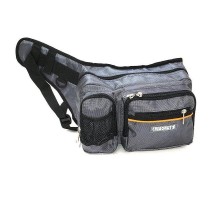 Сумка рыболовная "СЛЕДОПЫТ" Fishing Hip Bag WBP, 31х20х23 см, цв. серый