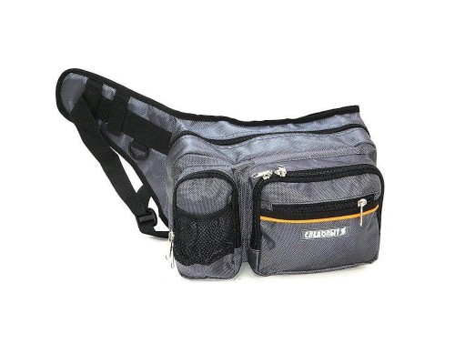 Сумка рыболовная "СЛЕДОПЫТ" Fishing Hip Bag WBP 31х20х23 см серый Астана