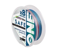 Плетеный шнур №ONE SAFE Х8 150 (multicolor) d0.12