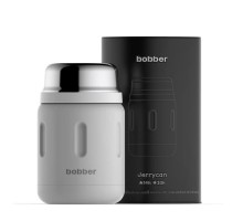 Термос для еды, вакуумный, бытовой, тм "bobber". Объем 0.7 литра. Артикул Jerrycan 700 ml Sand Grey