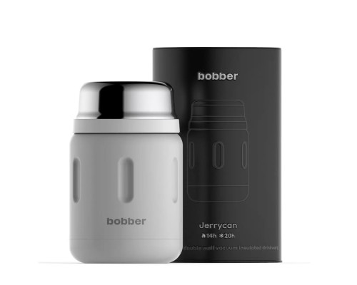 Термос для еды, вакуумный, бытовой, тм "bobber". Объем 0.7 литра. Артикул Jerrycan 700 ml Sand Grey Астана